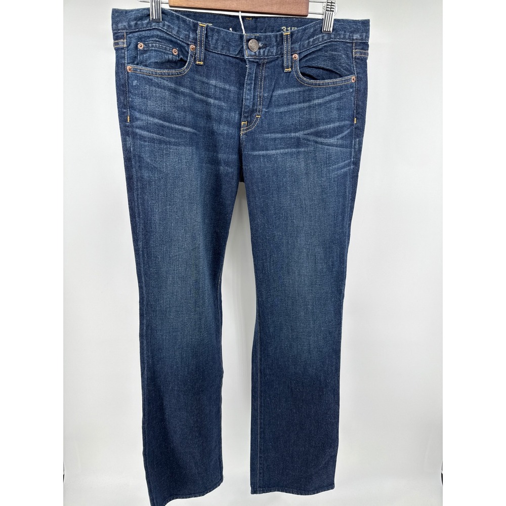 J Crew Bootcut Jeans Dark Wash Denim Size 31x34 Mens